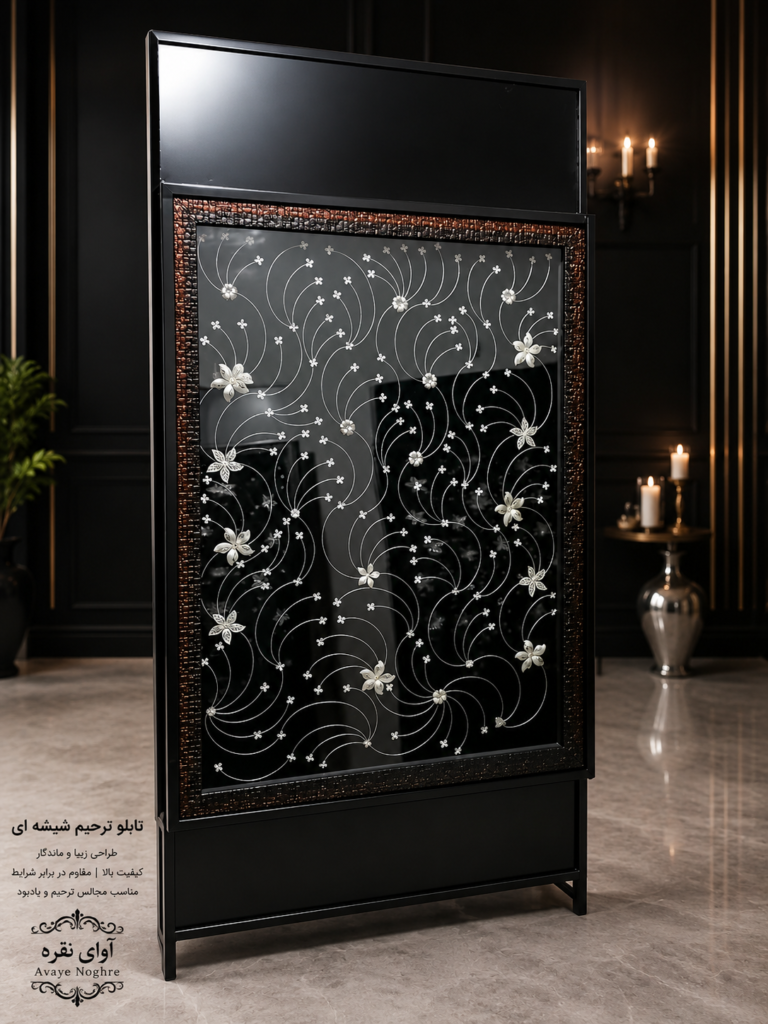 تابلو گل نقره برای مراسم ترحیم و بزرگداشت